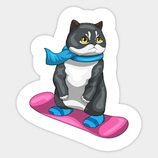 British Shorthair Snowboard Winter sports Sticker